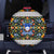 Slovenia Folk Art Spare Tire Cover Bright Floral Pattern with National Crest Emblem
