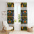Slovenia Folk Art Window Curtain Bright Floral Pattern with National Crest Emblem