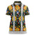 Slovenia Folk Art Women Polo Shirt Bright Floral Pattern with National Crest Emblem