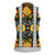 Slovenia Folk Art Women Sleeveless Polo Shirt Bright Floral Pattern with National Crest Emblem