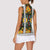 Slovenia Folk Art Women Sleeveless Polo Shirt Bright Floral Pattern with National Crest Emblem