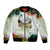 Triglav National Park Bomber Jacket Mountain Landscape with Slovenia Crest and Folk Art Details