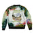 Triglav National Park Bomber Jacket Mountain Landscape with Slovenia Crest and Folk Art Details
