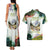 Triglav National Park Couples Matching Tank Maxi Dress and Hawaiian Shirt Mountain Landscape with Slovenia Crest and Folk Art Details