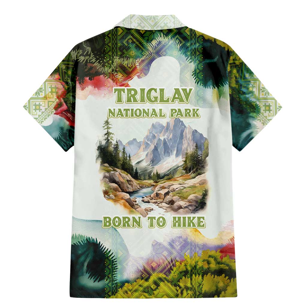 Triglav National Park Family Matching Mermaid Dress and Hawaiian Shirt Mountain Landscape with Slovenia Crest and Folk Art Details