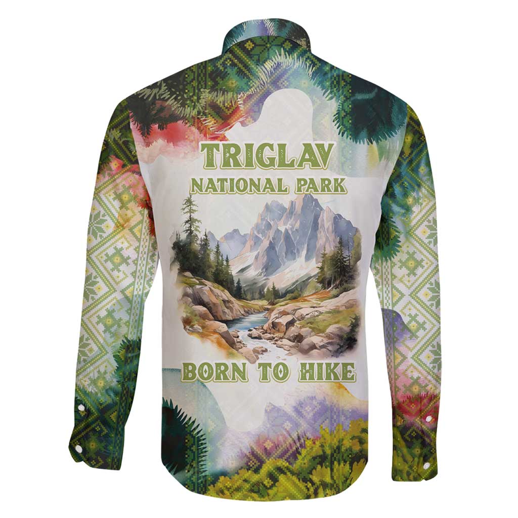 Triglav National Park Family Matching Mermaid Dress and Hawaiian Shirt Mountain Landscape with Slovenia Crest and Folk Art Details