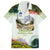 Triglav National Park Hawaiian Shirt Mountain Landscape with Slovenia Crest and Folk Art Details