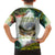 Triglav National Park Hawaiian Shirt Mountain Landscape with Slovenia Crest and Folk Art Details