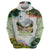 Triglav National Park Hoodie Mountain Landscape with Slovenia Crest and Folk Art Details