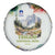 Triglav National Park Spare Tire Cover Mountain Landscape with Slovenia Crest and Folk Art Details