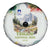 Triglav National Park Spare Tire Cover Mountain Landscape with Slovenia Crest and Folk Art Details