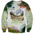 Triglav National Park Sweatshirt Mountain Landscape with Slovenia Crest and Folk Art Details