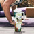 Triglav National Park Tumbler With Handle Mountain Landscape with Slovenia Crest and Folk Art Details