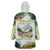 Triglav National Park Wearable Blanket Hoodie Mountain Landscape with Slovenia Crest and Folk Art Details