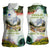Triglav National Park Women Sleeveless Polo Shirt Mountain Landscape with Slovenia Crest and Folk Art Details