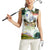 Triglav National Park Women Sleeveless Polo Shirt Mountain Landscape with Slovenia Crest and Folk Art Details