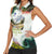 Triglav National Park Women Sleeveless Polo Shirt Mountain Landscape with Slovenia Crest and Folk Art Details