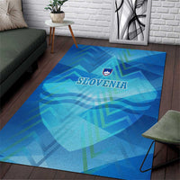 Slovenia Sport Area Rug Alpine-Inspired Design with National Crest