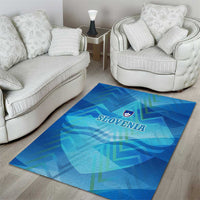 Slovenia Sport Area Rug Alpine-Inspired Design with National Crest