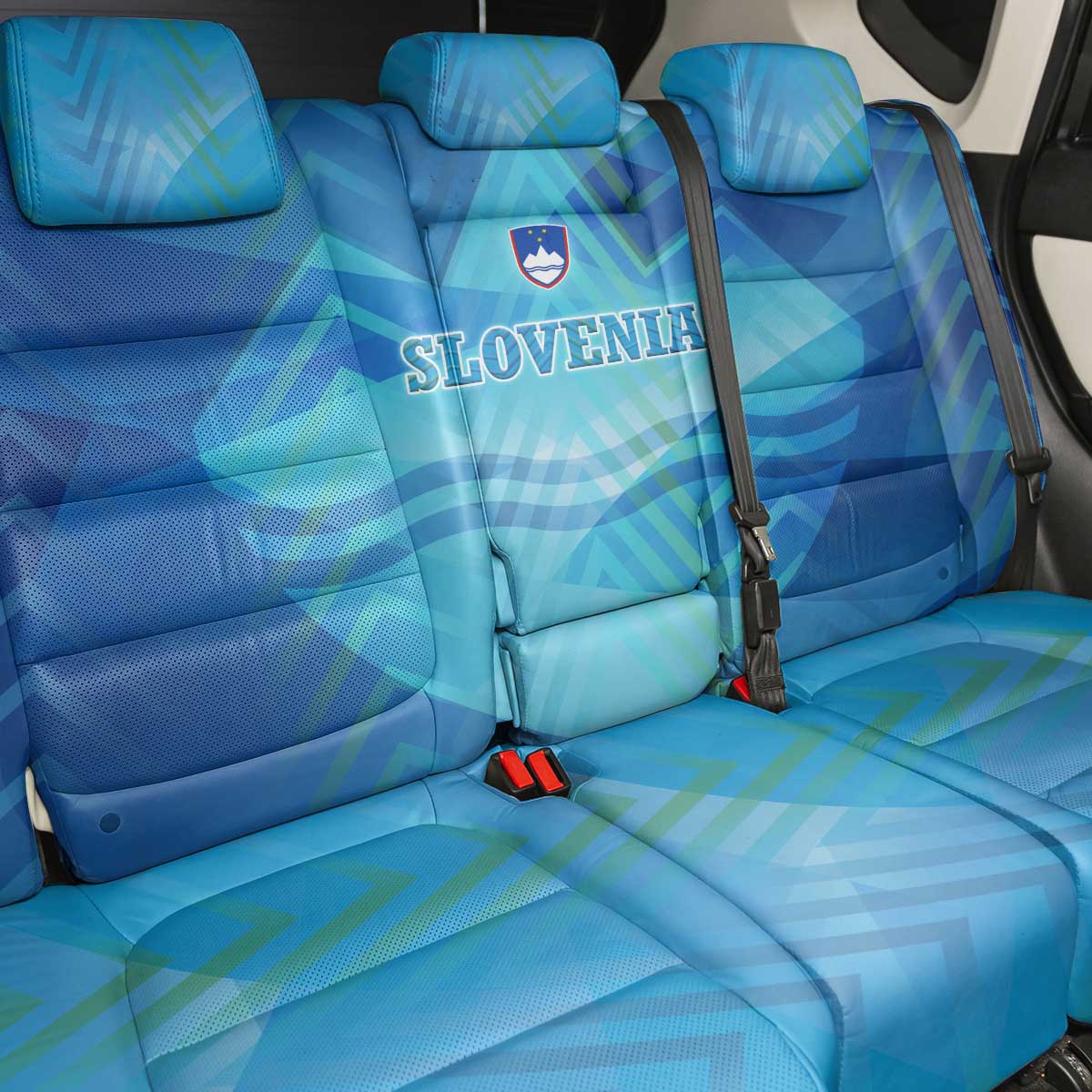 Slovenia Sport Back Car Seat Cover Alpine-Inspired Design with National Crest