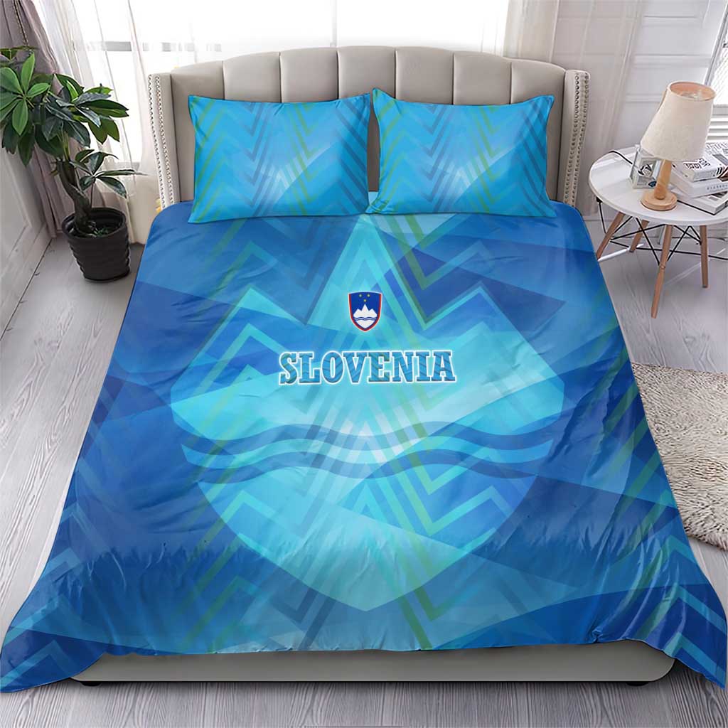 Slovenia Sport Bedding Set Alpine-Inspired Design with National Crest