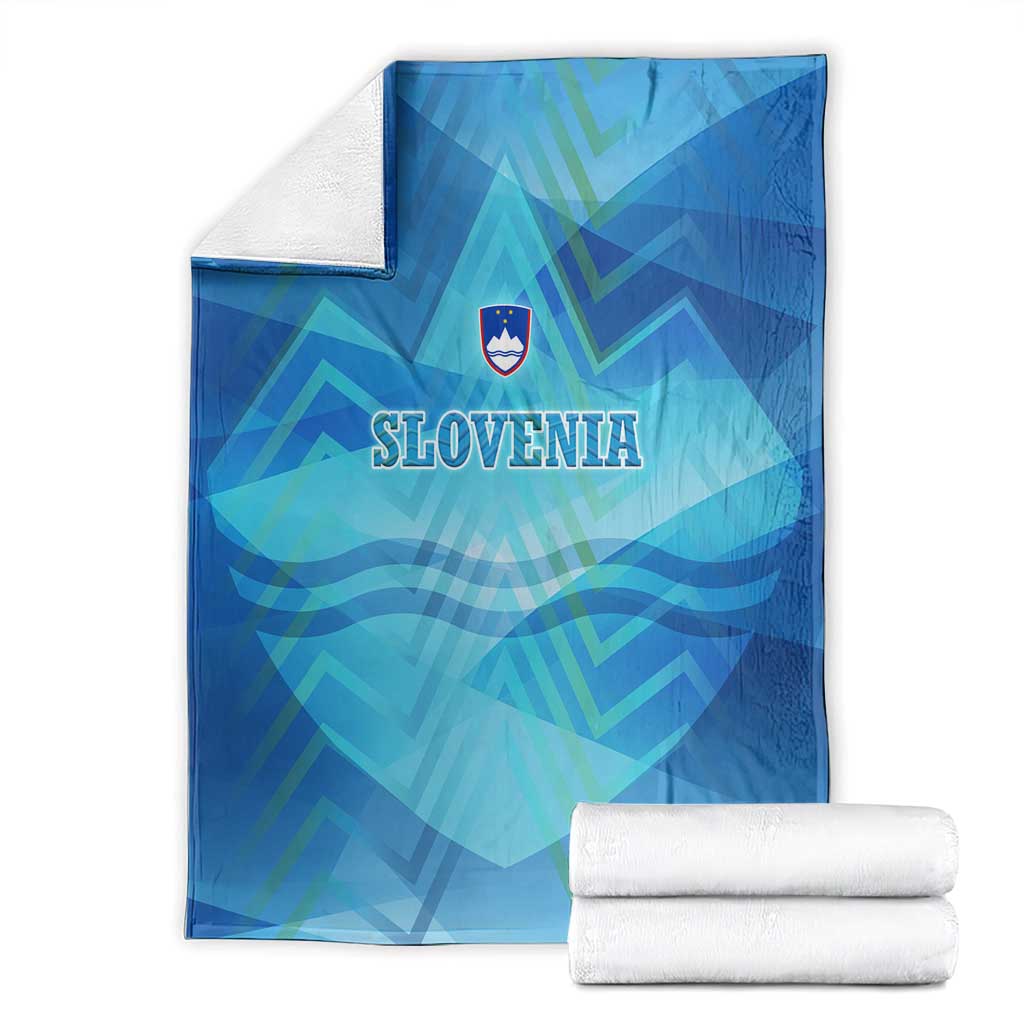 Slovenia Sport Blanket Alpine-Inspired Design with National Crest