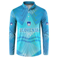 Slovenia Sport Button Sweatshirt Alpine-Inspired Design with National Crest