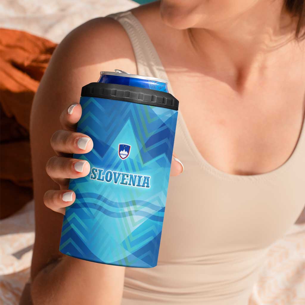 Slovenia Sport 4 in 1 Can Cooler Tumbler Alpine-Inspired Design with National Crest