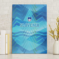 Slovenia Sport Canvas Wall Art Alpine-Inspired Design with National Crest