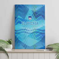 Slovenia Sport Canvas Wall Art Alpine-Inspired Design with National Crest