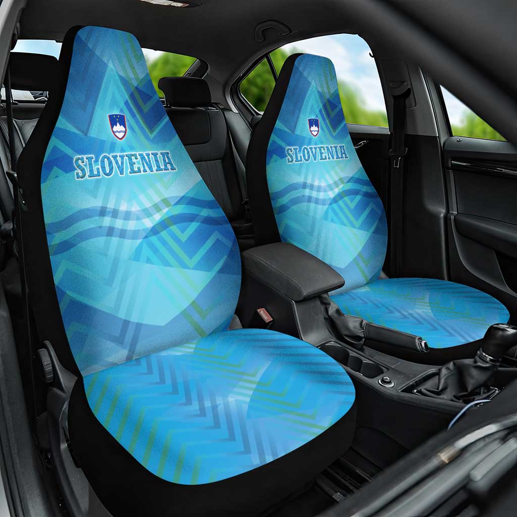 Slovenia Sport Car Seat Cover Alpine-Inspired Design with National Crest