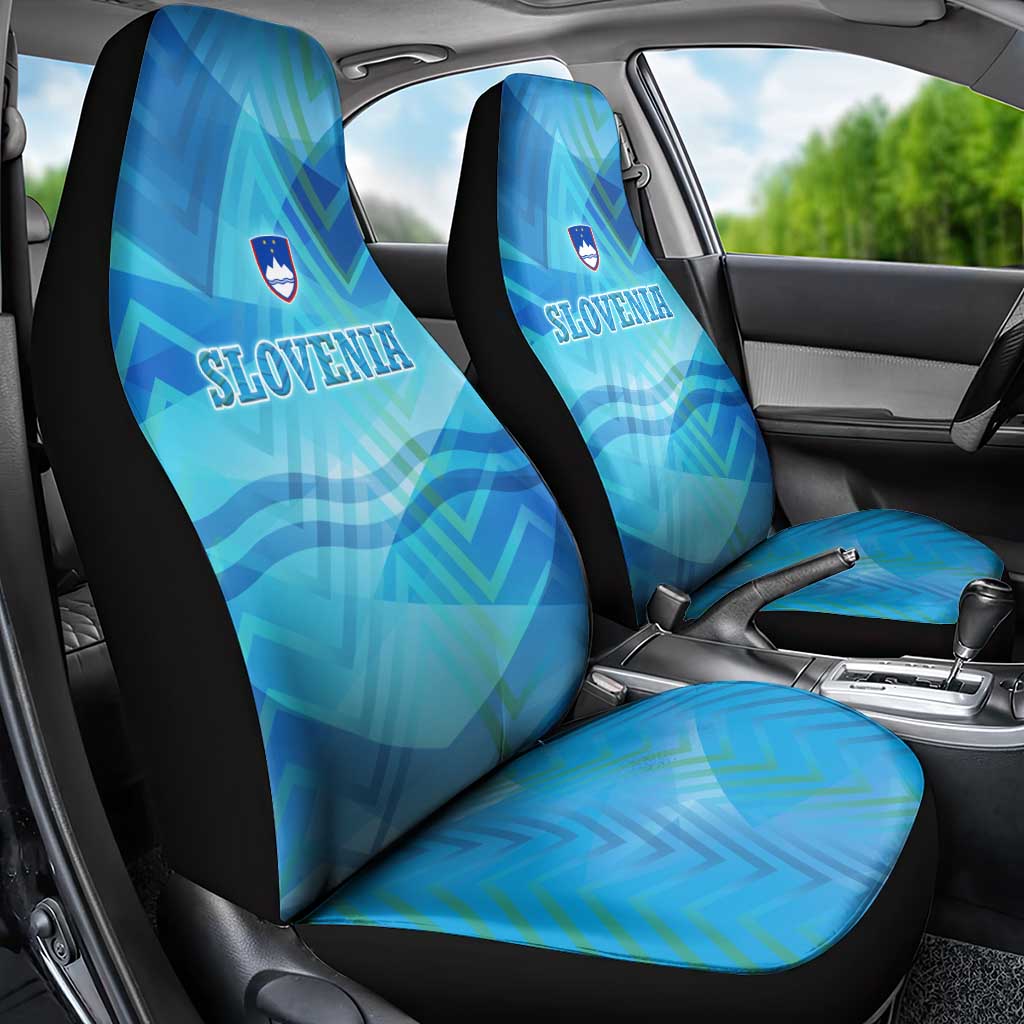 Slovenia Sport Car Seat Cover Alpine-Inspired Design with National Crest