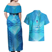 Slovenia Sport Couples Matching Off Shoulder Maxi Dress and Hawaiian Shirt Alpine-Inspired Design with National Crest