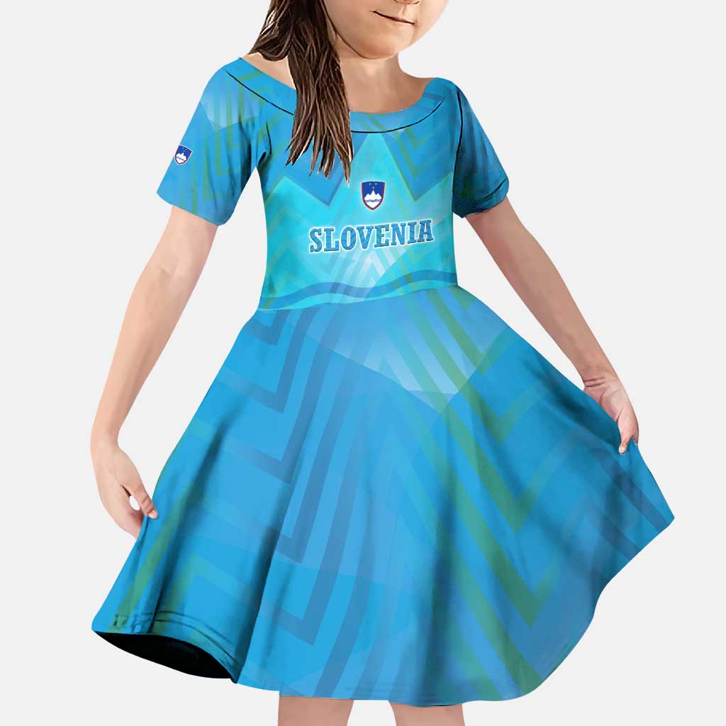 Slovenia Sport Family Matching Puletasi and Hawaiian Shirt Alpine-Inspired Design with National Crest