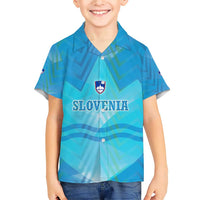 Slovenia Sport Family Matching Short Sleeve Bodycon Dress and Hawaiian Shirt Alpine-Inspired Design with National Crest