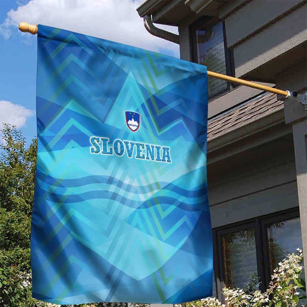 Slovenia Sport Garden Flag Alpine-Inspired Design with National Crest
