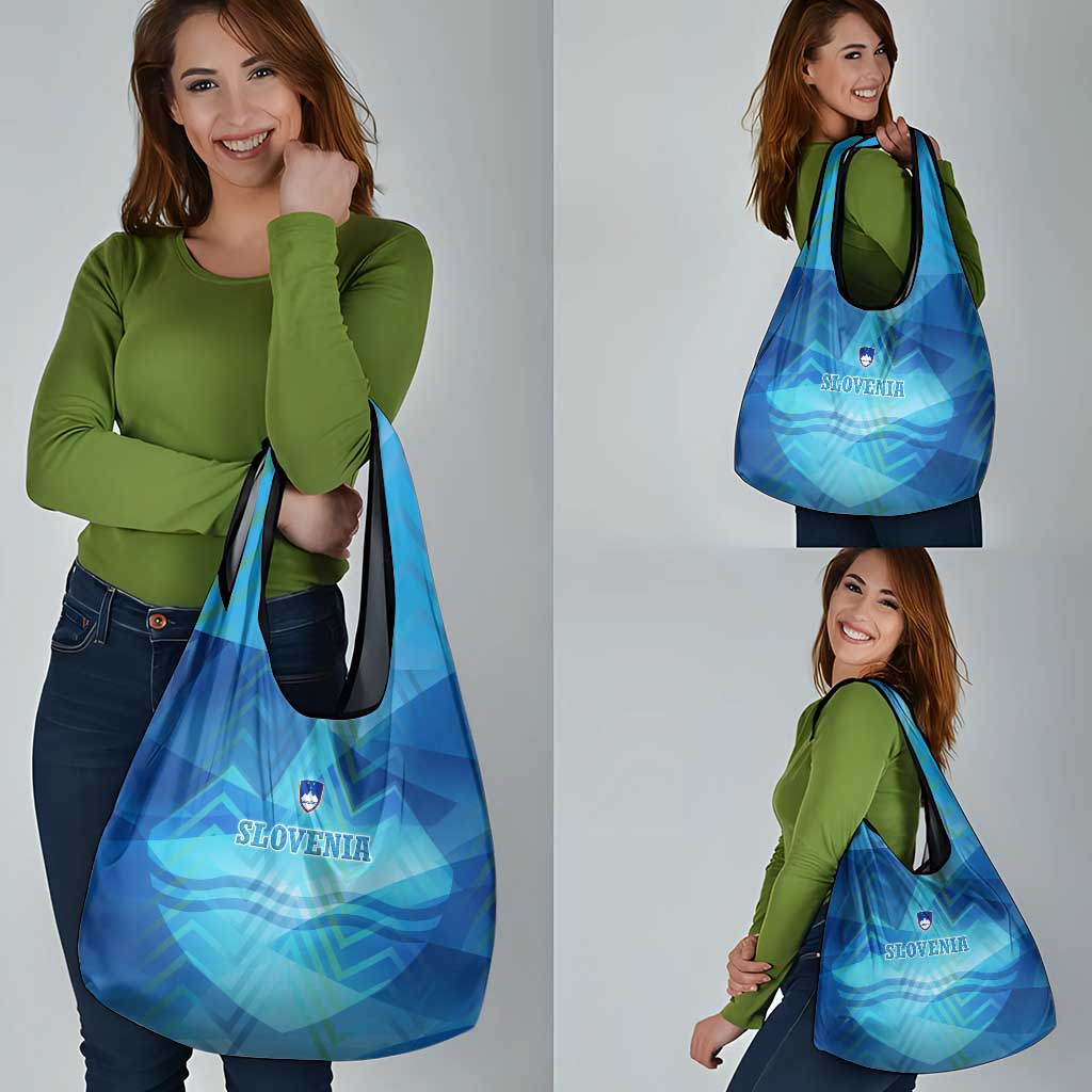 Slovenia Sport Grocery Bag Alpine-Inspired Design with National Crest