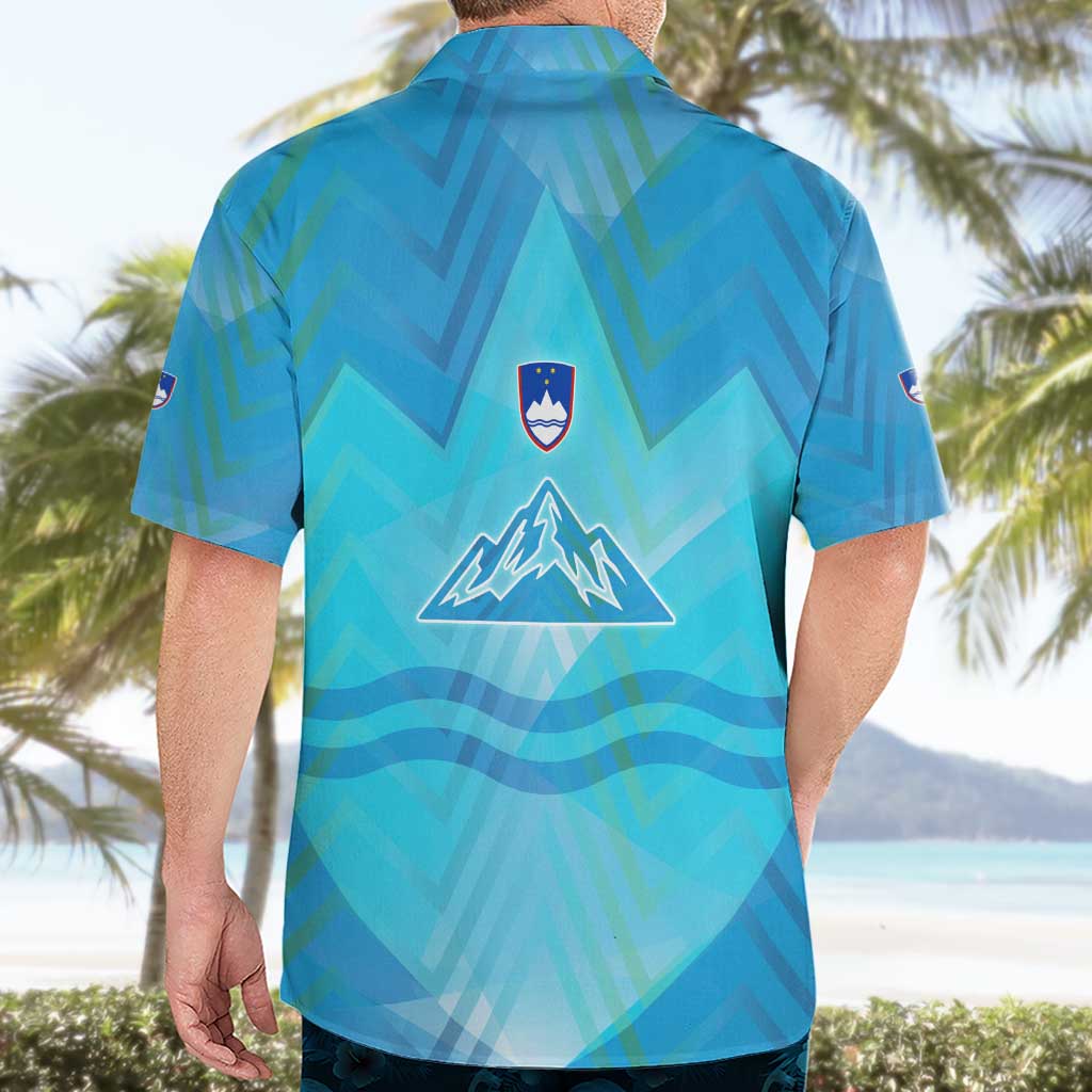 Slovenia Sport Hawaiian Shirt Alpine-Inspired Design with National Crest