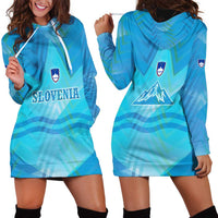 Slovenia Sport Hoodie Dress Alpine-Inspired Design with National Crest