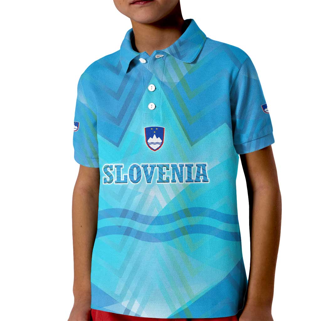 Slovenia Sport Kid Polo Shirt Alpine-Inspired Design with National Crest