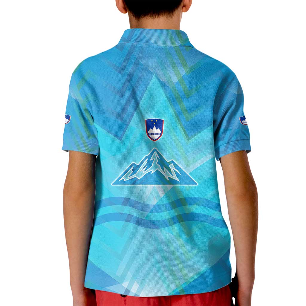 Slovenia Sport Kid Polo Shirt Alpine-Inspired Design with National Crest