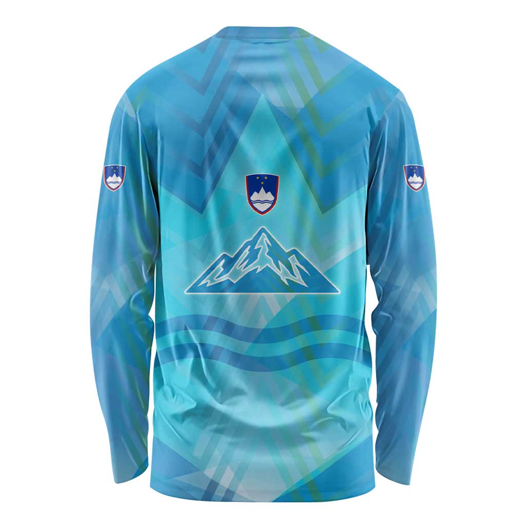 Slovenia Sport Long Sleeve Shirt Alpine-Inspired Design with National Crest
