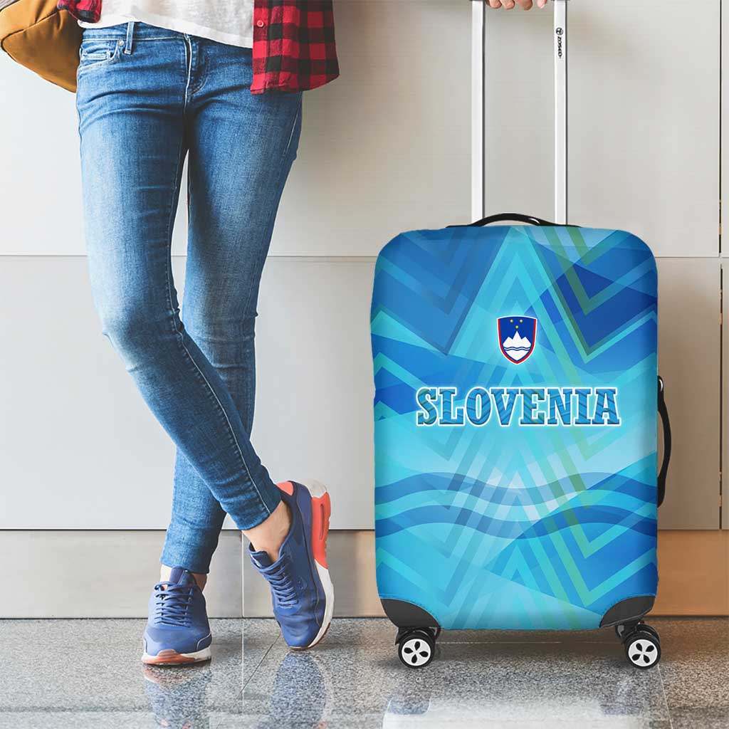 Slovenia Sport Luggage Cover Alpine-Inspired Design with National Crest