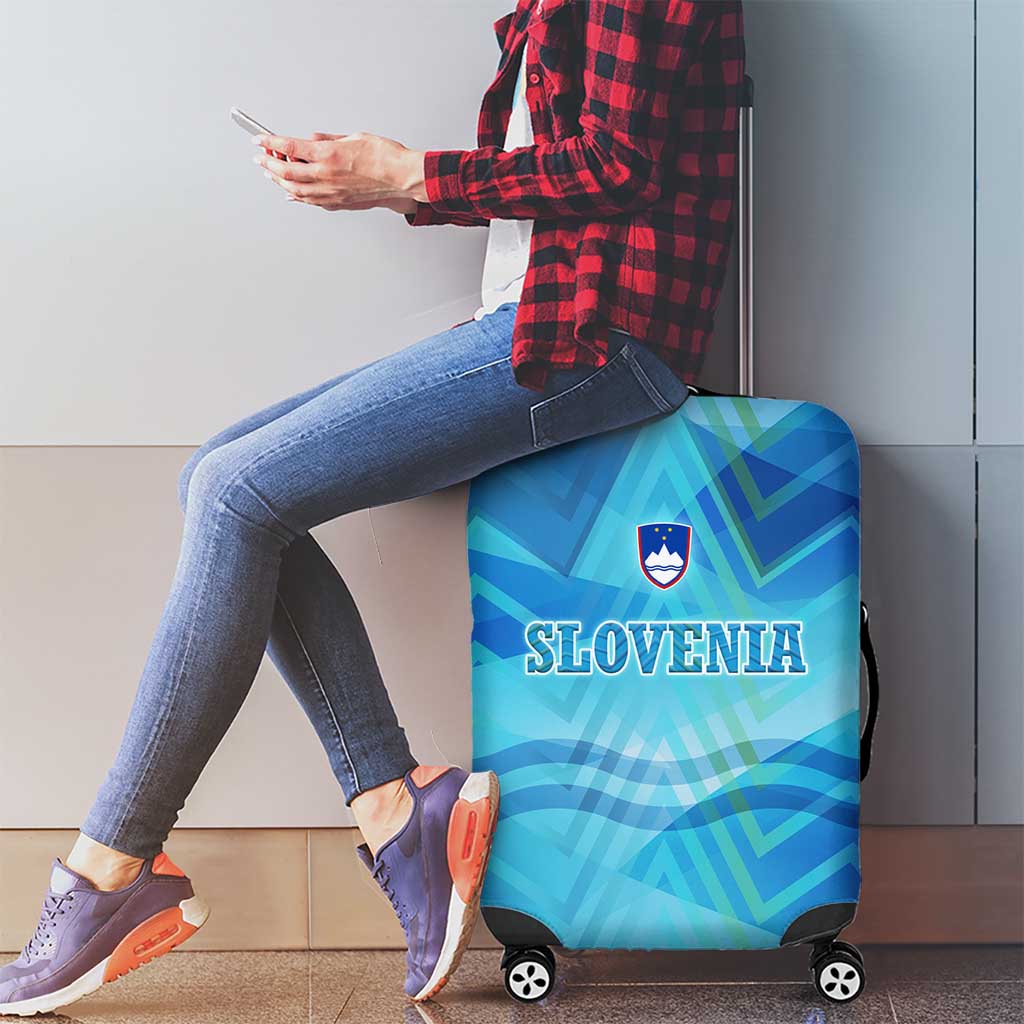 Slovenia Sport Luggage Cover Alpine-Inspired Design with National Crest