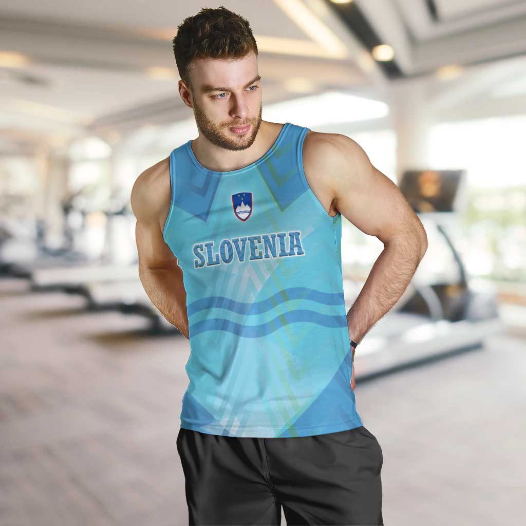 Slovenia Sport Men Tank Top Alpine-Inspired Design with National Crest