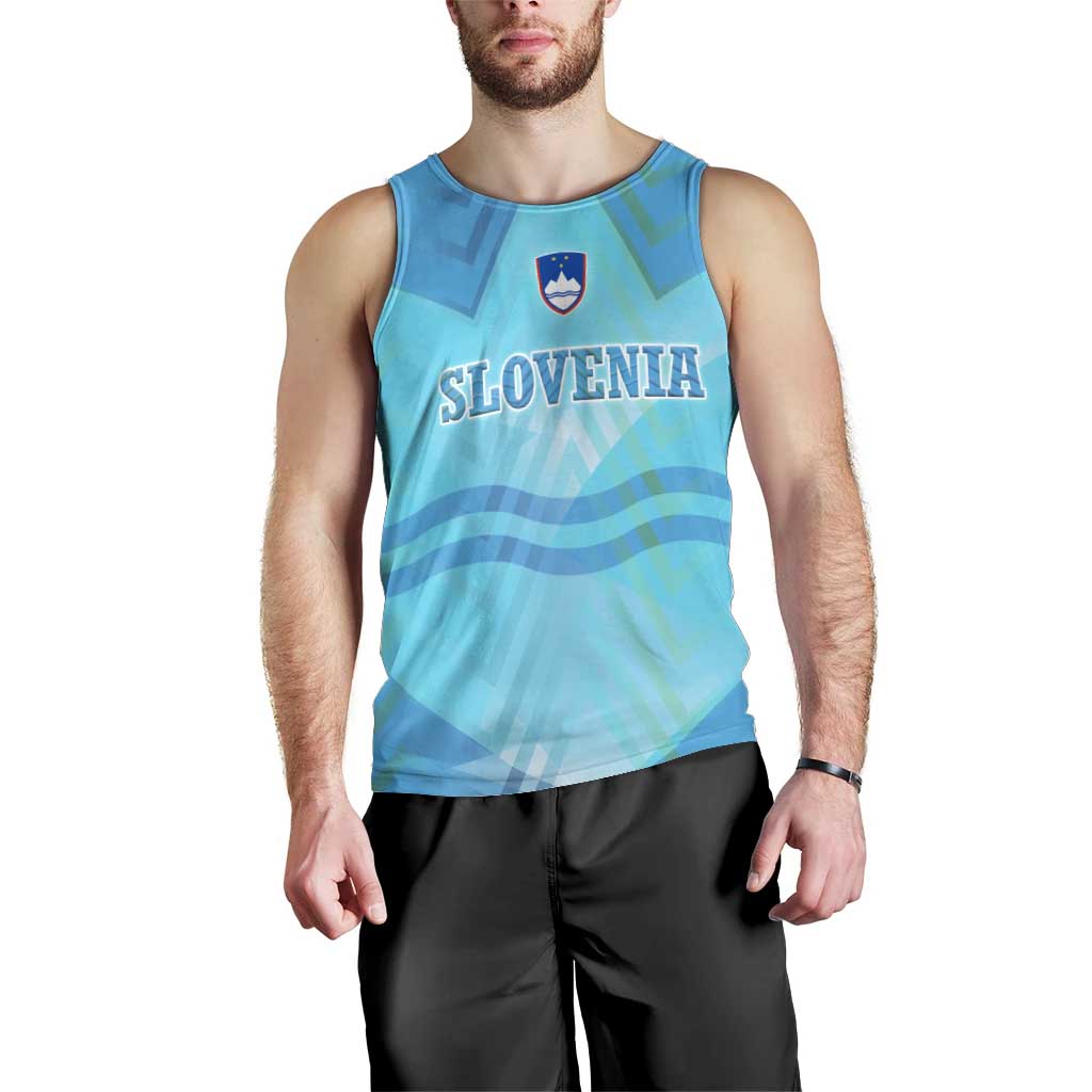 Slovenia Sport Men Tank Top Alpine-Inspired Design with National Crest