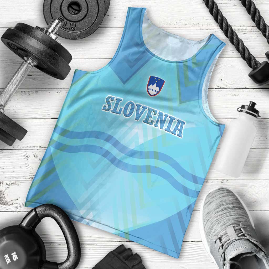 Slovenia Sport Men Tank Top Alpine-Inspired Design with National Crest