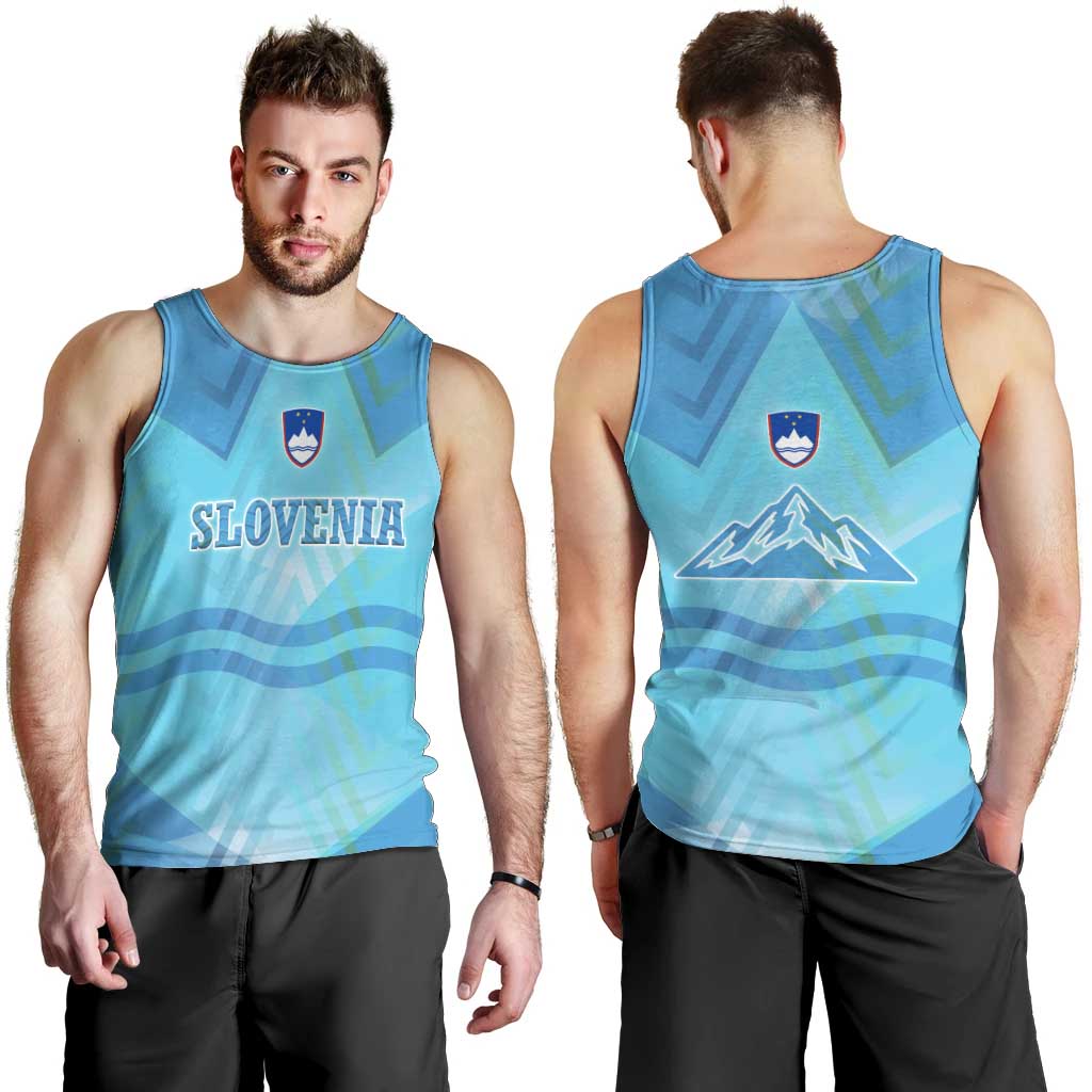Slovenia Sport Men Tank Top Alpine-Inspired Design with National Crest