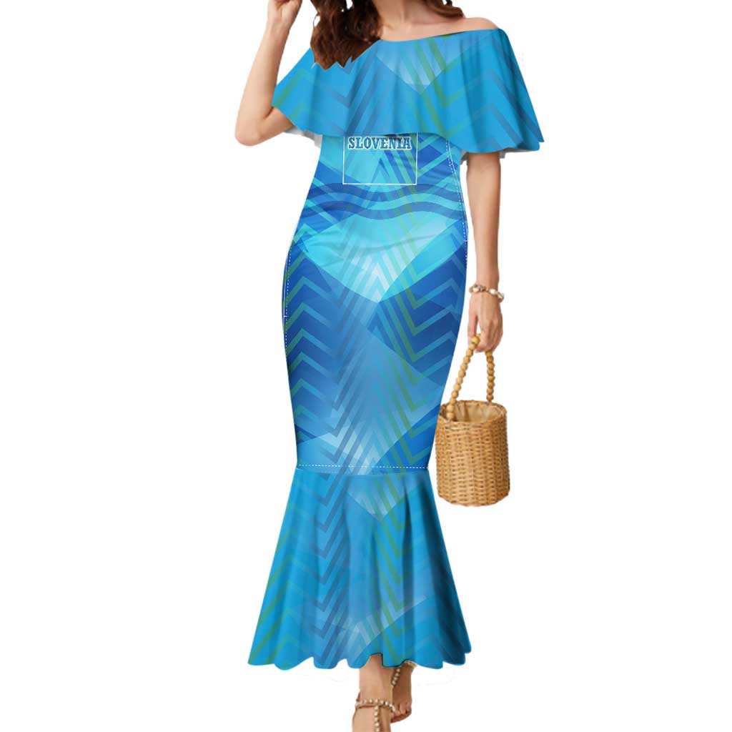 Slovenia Sport Mermaid Dress Alpine-Inspired Design with National Crest