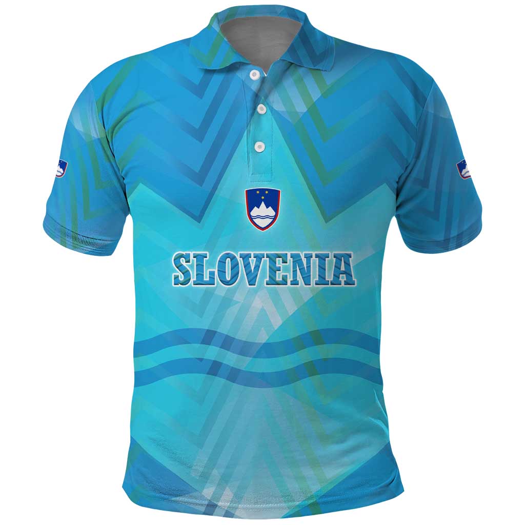 Slovenia Sport Polo Shirt Alpine-Inspired Design with National Crest